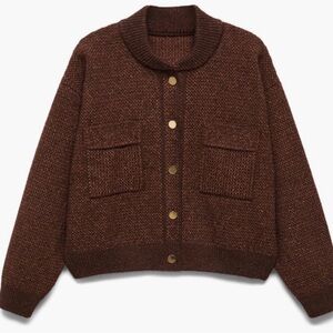 Mango Bomber Style Cardigan/Jacket with Buttons XS